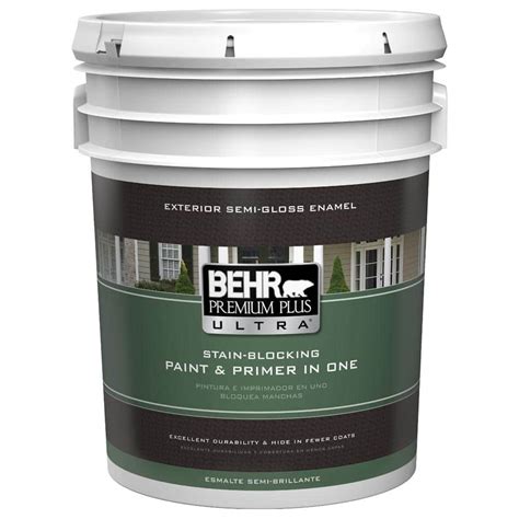 BEHR Premium Plus Ultra 5 Gal Medium Base Semi Gloss Enamel Exterior