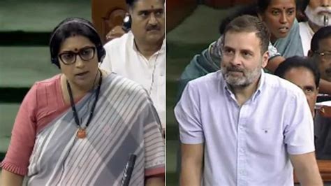 Watch Smriti Irani Calls Rahul Gandhi Misogynist After He Apparently