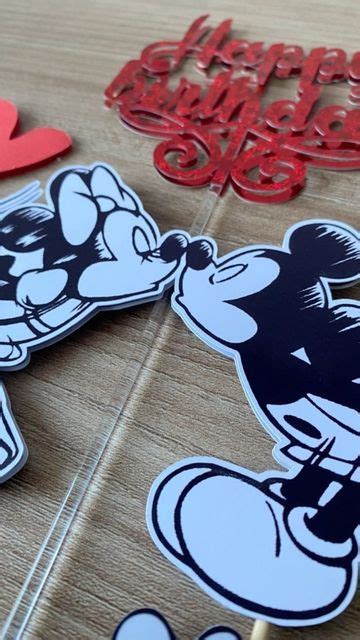 Mickey Mouse Cutouts Are On The Table