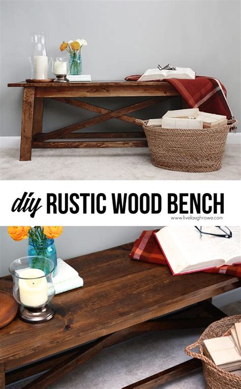 DIY Rustic Wood Bench - Live Laugh Rowe