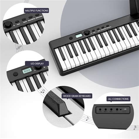 Cossain Key Dightal Piano Folding Piano Keyboard With Light Up Keys