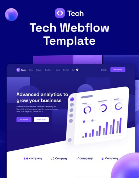 Tech Website Page Template for Webflow