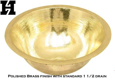 Santa Clara Brass 15 Unlacquered Hammered Brass Round Sink W Drain And Wax Combo New Nov 2021