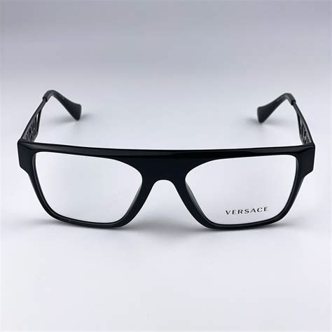 New Versace Ve3326u 5380 Black Frame Logo Square Men Eyeglasses Ebay