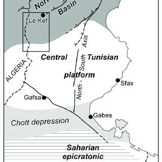 Paleogeographic Sketch Of Tunisia During Aptian Albian Times And