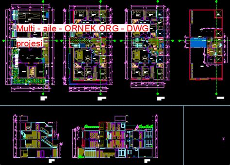 Proje Sitesi Multi Aile Autocad Projesi