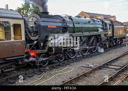 A Br Standard Class Britannia Steam Train Travels Across