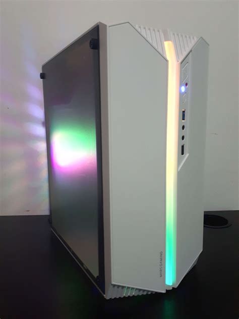 Mars Gaming MC S1 Boîtier PC Micro ATX ARGB USB 3 0 avec fenêtre Blanc