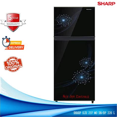 Jual SHARP Kulkas 2 Pintu 220 Liter SJ 237 MG DB DP Glossy Door Shine