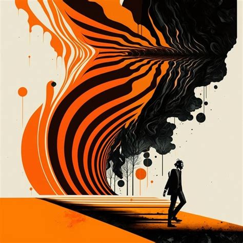 Orange And Black Inverted Twisted Surreal Ffffound Openart