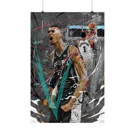 Victor Wembanyama Poster San Antonio Spurs Sports Wall Etsy