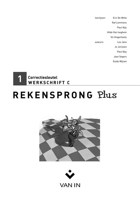 Rekensprong Plus 1 Werkschrift C Correctiesleutel By VAN IN Issuu