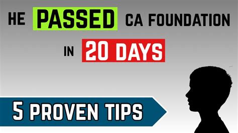 He Cleared So Can You Tips To Clear Ca Foundation Exams In