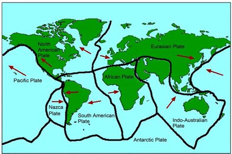 Tectonic Plates Map Of The World