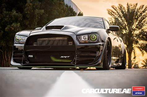 Slammed Supercharged Dodge Charger Srt On Beefy Vossen X Work Rims