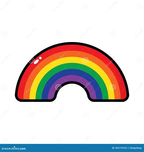 Icônes Arc en ciel De Kawaii Concept LGBTQI Illustration de Vecteur