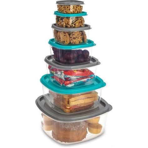 Lot De 7 Boîtes De Rangement Empilables Pour Aliments Avec Couvercles