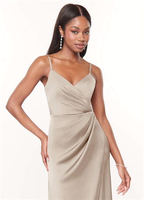 Frost Azazie Maci Stretch Satin Dress Bridesmaid Dresses Azazie