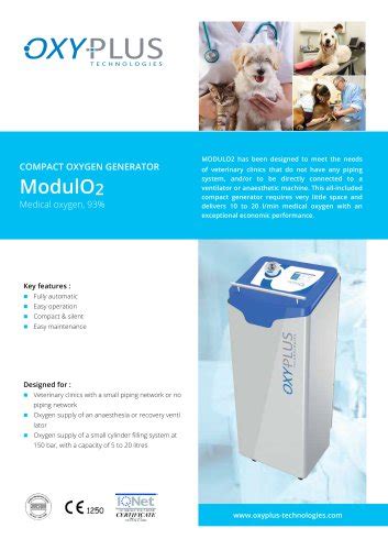 Compact Oxygen Generators For Veterinaries NOVAIR OXYPLUS