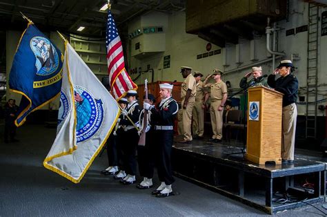 The Color Guard Aboard The U S Navy S Forward Deployed Nara Dvids