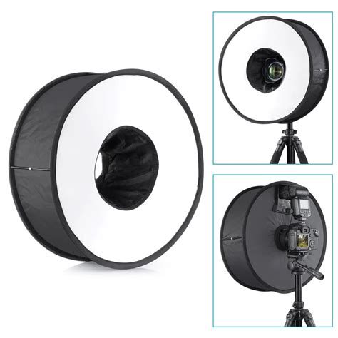 Ring Softbox Difuser Macro Shoot Soft Box Foldable Speedlite Flash