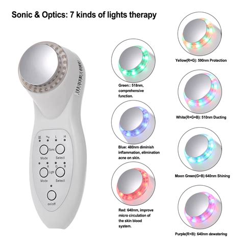 7 Color Mode Skin Care Machine Rgb Led Photon Therapy Light Ultrasonic