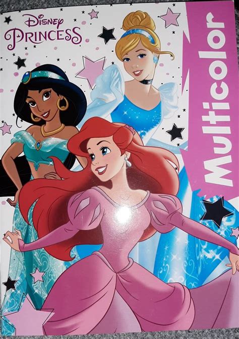 Multicolor Kleurboek Disney Princess Assepoester Jasmine Ariel