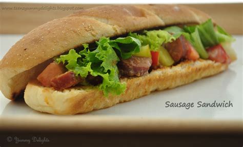 ♥ Yummy Delights !: Sausage Sandwich