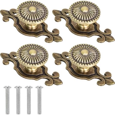 4 Pcs 32Mm Bouton De Meuble Rond Vintage Boutons De Porte Boutons De