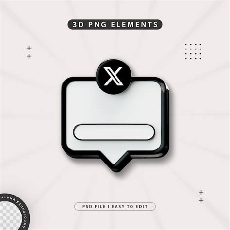 Free Psd Twitter Follow Us Banner Element Icon Isolated 3d Render