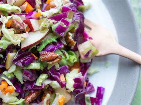 Shredded Brussel Sprouts Slaw With Maple Mustard Vinaigrette Intentionally Eat