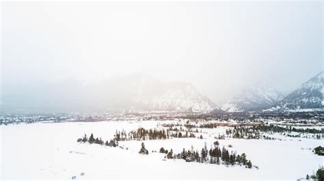 Premium Photo | Aerial view of mountains and dillon reservoir in the ...