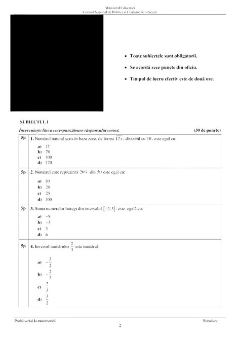 Test De Antrenament Evaluare Nationala Leda Sharyl