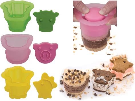 Tovolo Ice Cream Sandwich Molds Farmyard Set Of 3 Amazonca Home