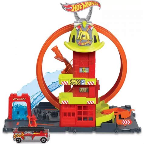 Set De Joaca Hot Wheels City Statie De Pompieri