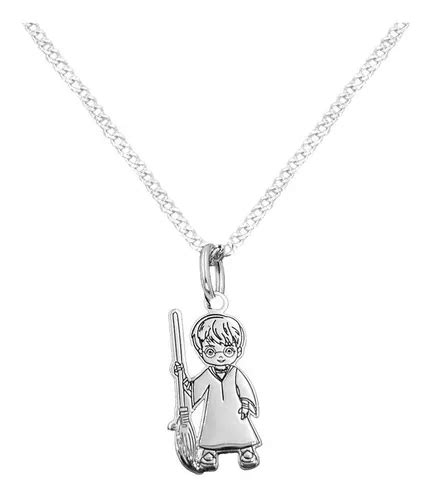 Dije Y Cadena Harry Potter Caricatura Plata Envio Gratis Meses