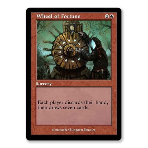 Wheel Of Fortune Vintage Custom Mtg Proxy Card Print Mtg