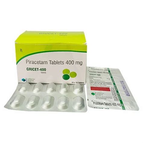 Gricet-400 400mg Piracetam Tablet, 10x10 Tablets at Rs 960/box in Baddi