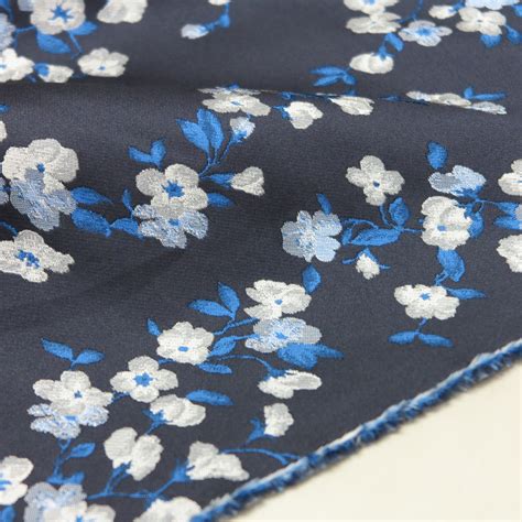 Viscose Jacquard Fabric With Floral Pattern • Promenade Fine Fabrics