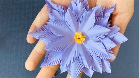 Origami Lavender Flower Paper Craft Tutorial Origami Tutorial Diy