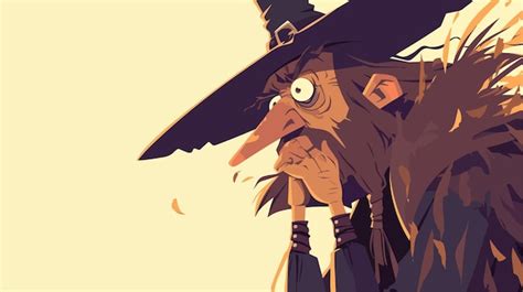 Una caricatura de un espantapájaros con un sombrero y un gorro Vector