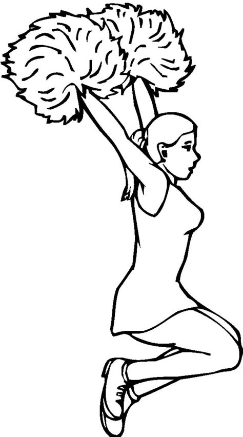 Cheerleader Perform Great Stunt Coloring Pages Best Place To Color