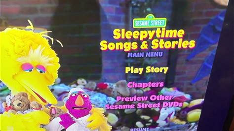 Sesame Street Sleepytime Songs And Stories 2005 Dvd Menu Walkthrough