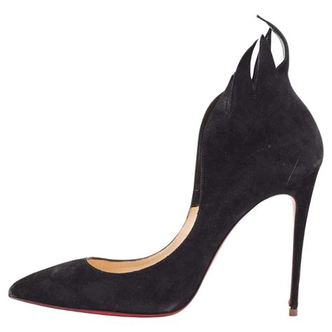 Christian Louboutin Black Suede Victorina Pumps Size 375 For Sale At