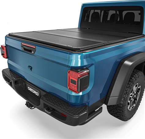 Oedro Frp Hard Tri Fold Tonneau Cover Fold Truck Bed Covers Compatible With Jeep