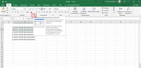 Excel Schrift Durchstreichen Nerdcore