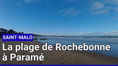 La plage de Rochebonne dans le quartier de Paramé à Saint Malo avec un