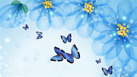 Beauty In Blues Summer Flowers Blossoms Spring Butterflies