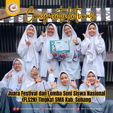 Juara 1 Di Festival Dan Lomba Seni Siswa Nasional Fls2n Tingkat Sma