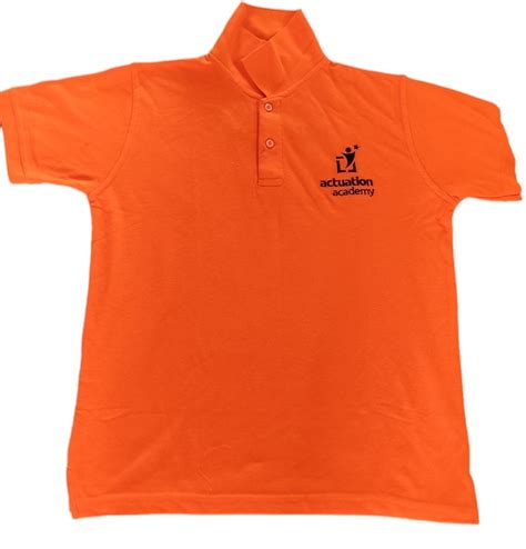 Orange Polo Neck Polycotton Promotional T Shirt Size Medium At Rs